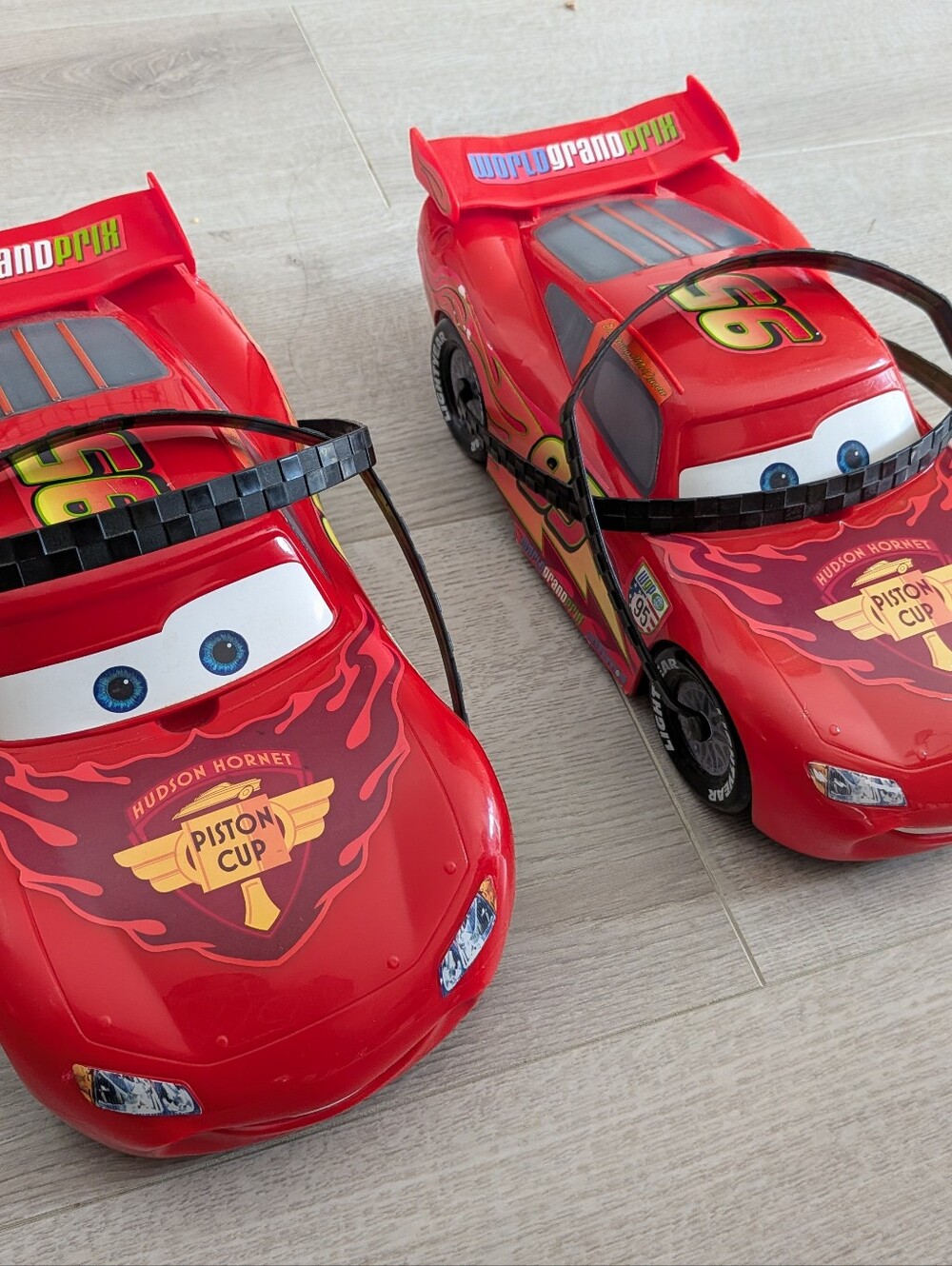 Lot Of 2 Disney Parks Cars Land Lightning McQueen Popcorn Bucket 2012 Original